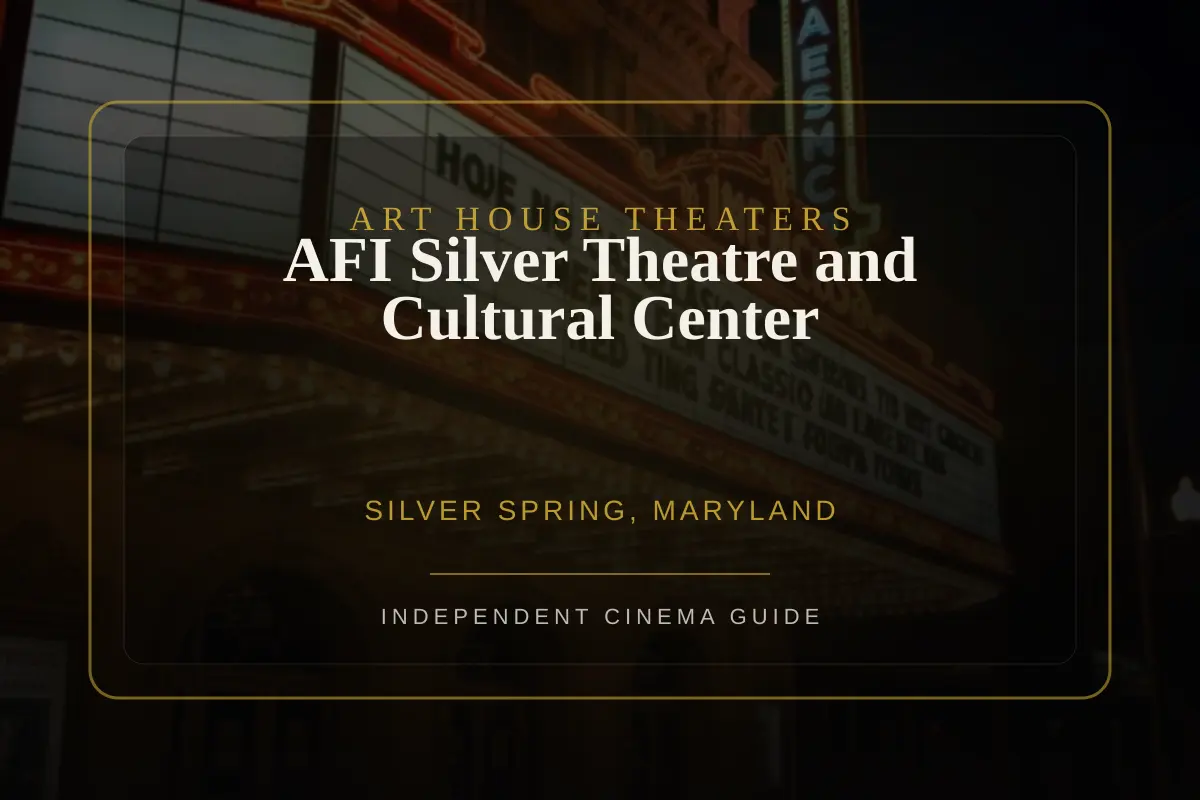 View of AFI Silver Theatre and Cultural Center, an art house theater in Silver Spring, Maryland