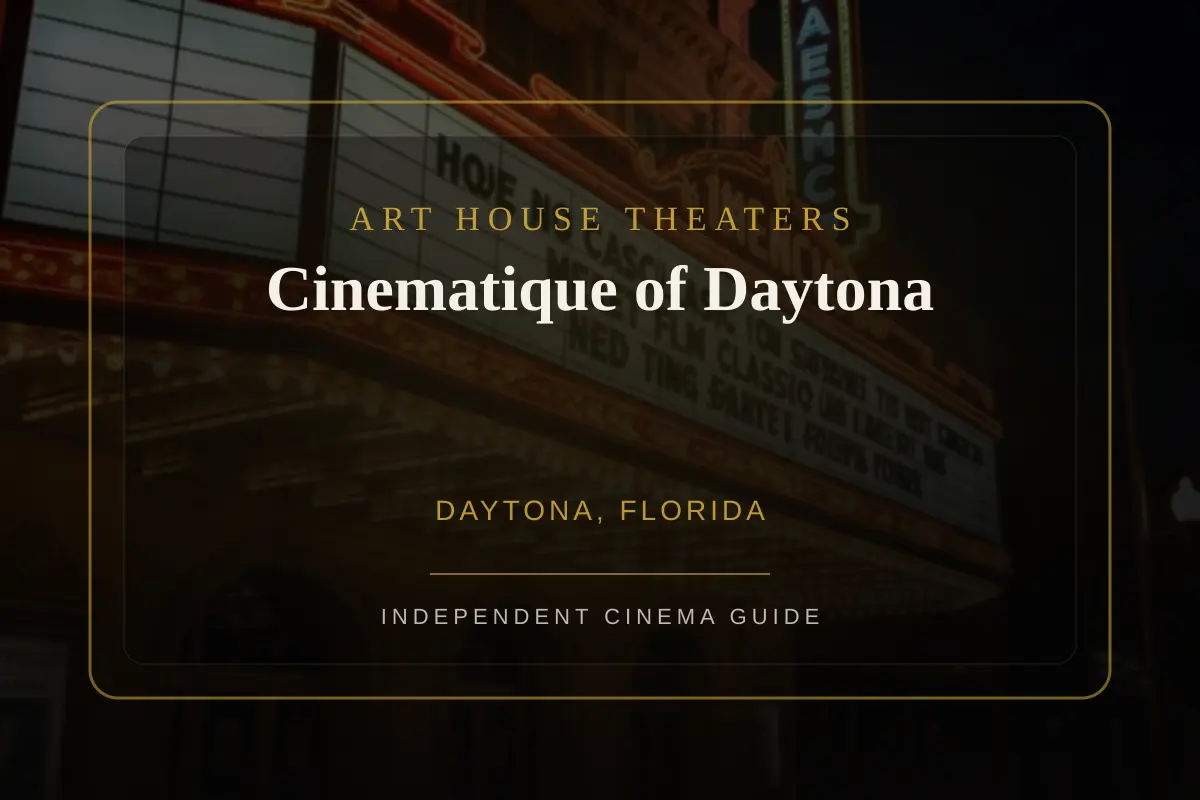 View of Cinematique of Daytona, an art house theater in Daytona, Florida