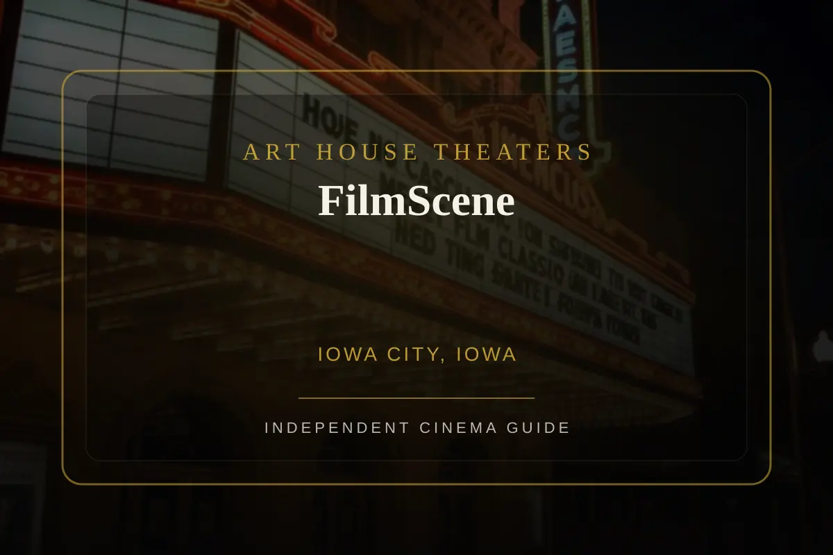 View of FilmScene, an art house theater in Iowa City, Iowa