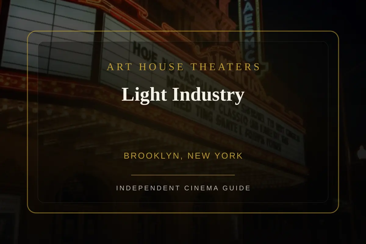 View of Light Industry, an art house theater in Brooklyn, New York