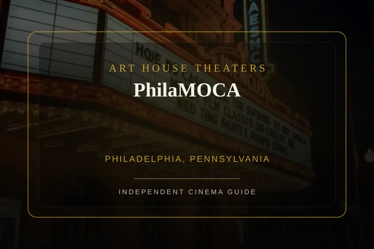 View of PhilaMOCA, an art house theater in Philadelphia, Pennsylvania