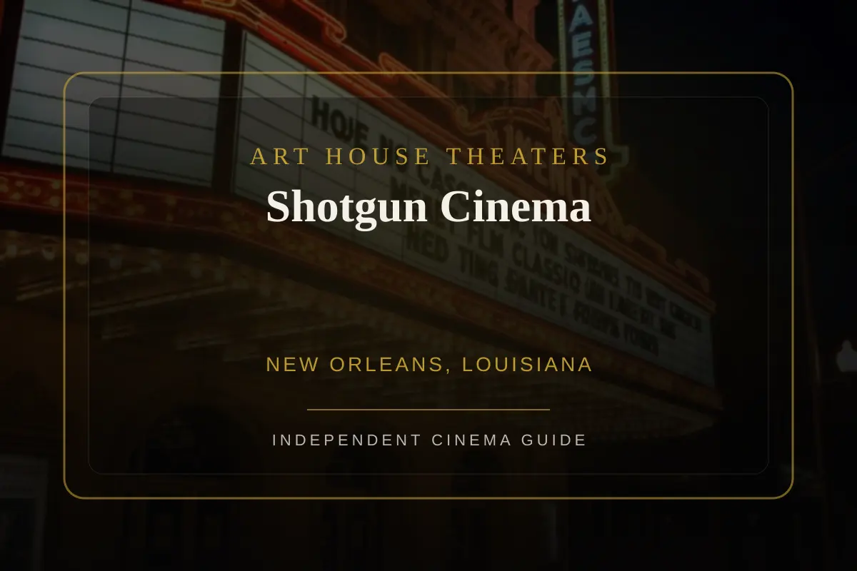 View of Shotgun Cinema, an art house theater in New Orleans, Louisiana