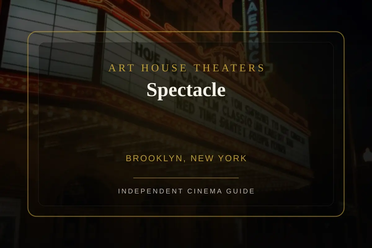 View of Spectacle, an art house theater in Brooklyn, New York