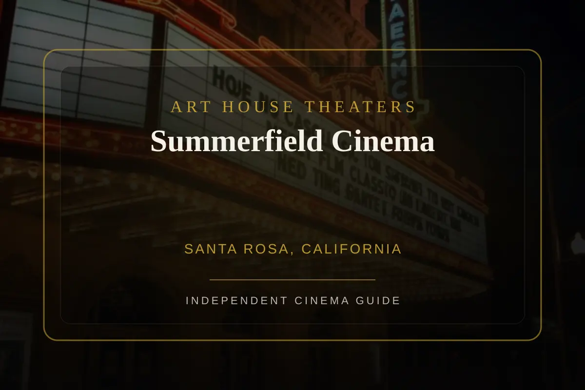 View of Summerfield Cinema, an art house theater in Santa Rosa, California