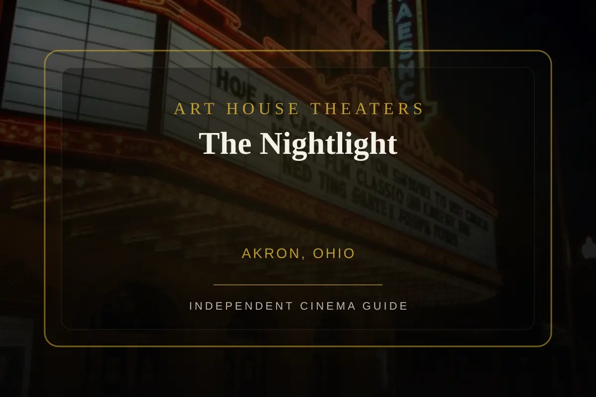 View of The Nightlight, an art house theater in Akron, Ohio