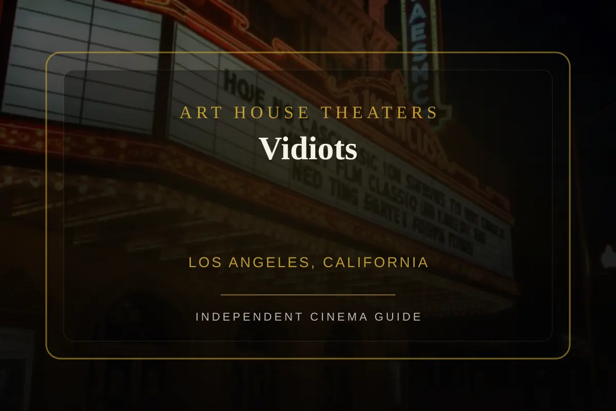 View of Vidiots, an art house theater in Los Angeles, California