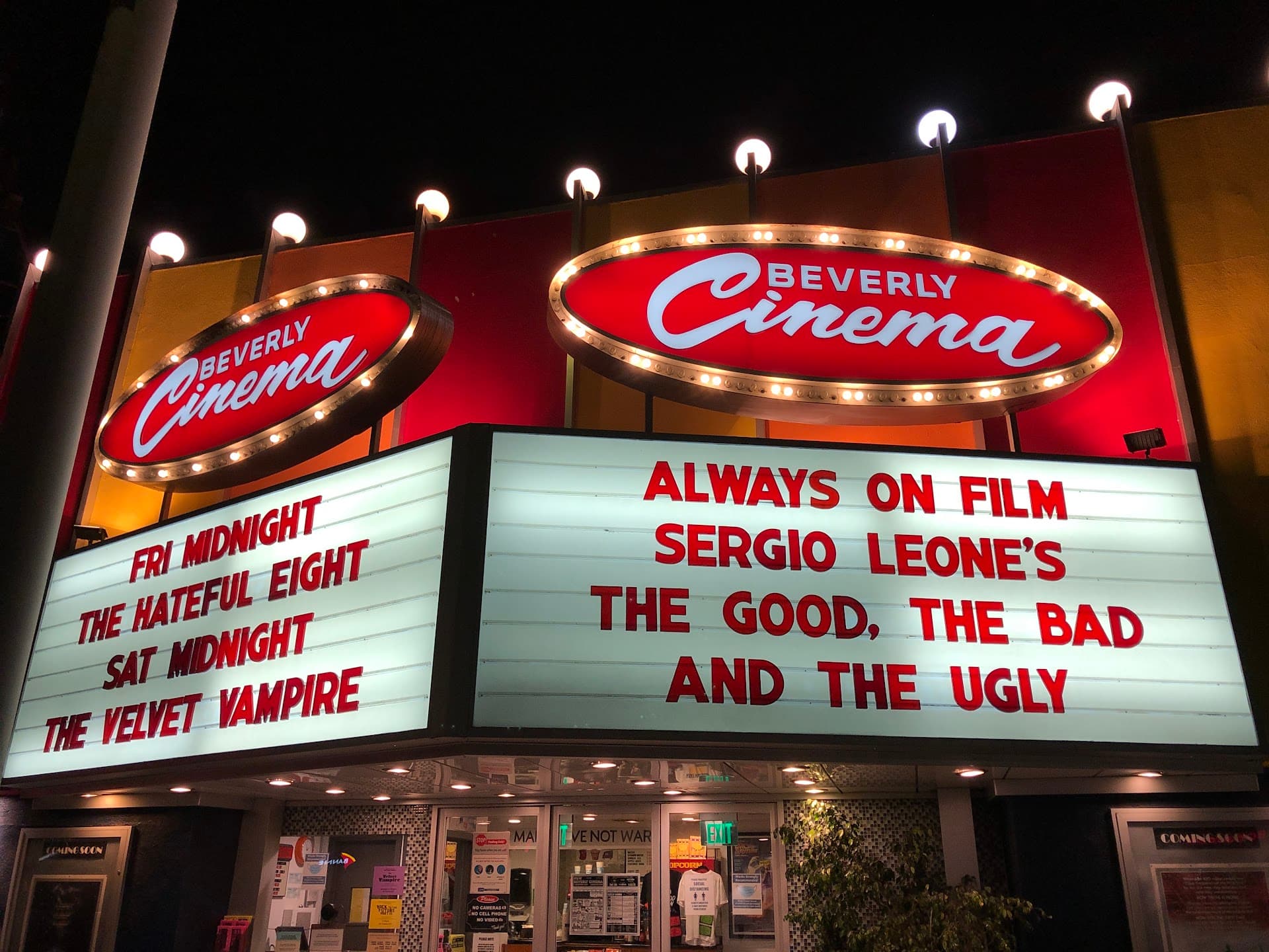 Exterior or interior view of New Beverly Cinema, an art house theater in Los Angeles, California. Photo: Photo via Google Places