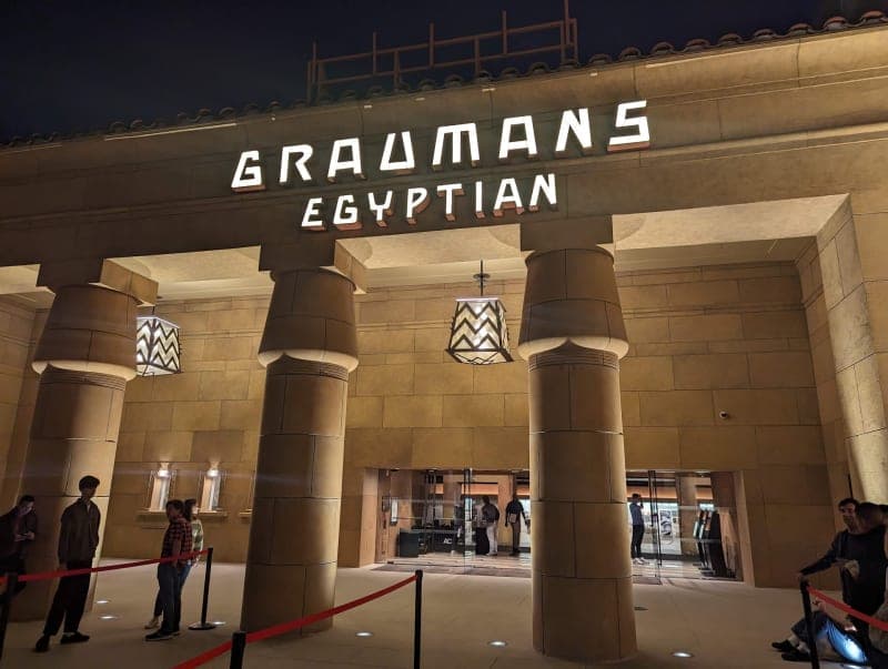 Exterior or interior view of Egyptian Theatre, an art house theater in Hollywood, California