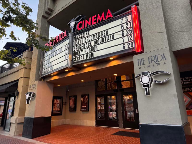 Exterior or interior view of The Frida Cinema, an art house theater in Santa Ana, California