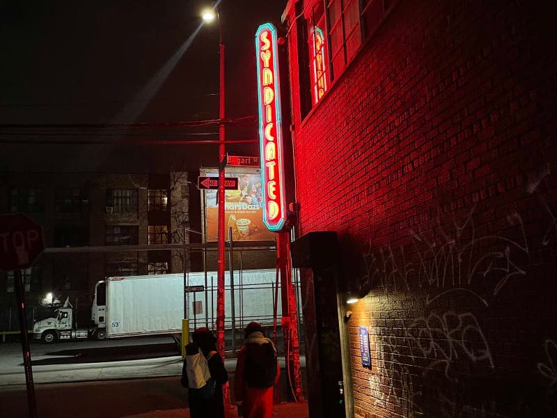 Exterior or interior view of Syndicated, an art house theater in Brooklyn, New York