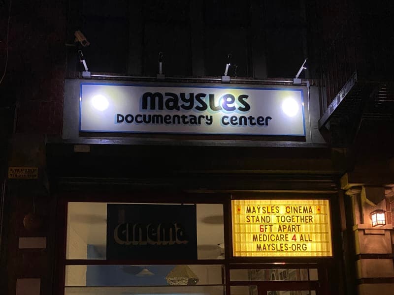 Exterior or interior view of Maysles Cinema, an art house theater in New York, New York