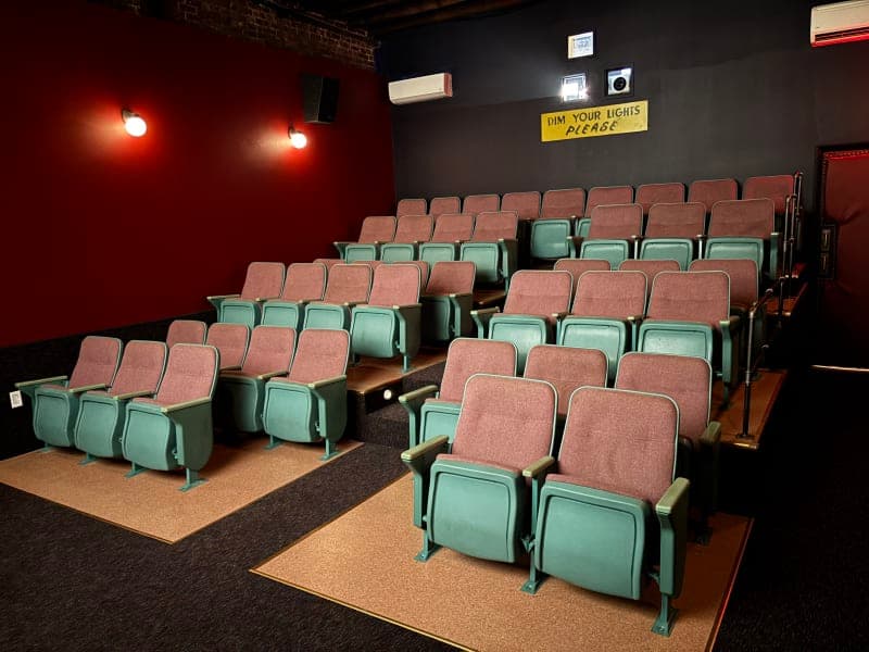 Exterior or interior view of Low Cinema, an art house theater in Ridgewood, New York